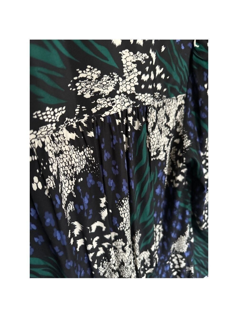 Veronica Beard Silk Blend Floral Dress Size 10 Lined Long Sleeve - Picture 9 of 10